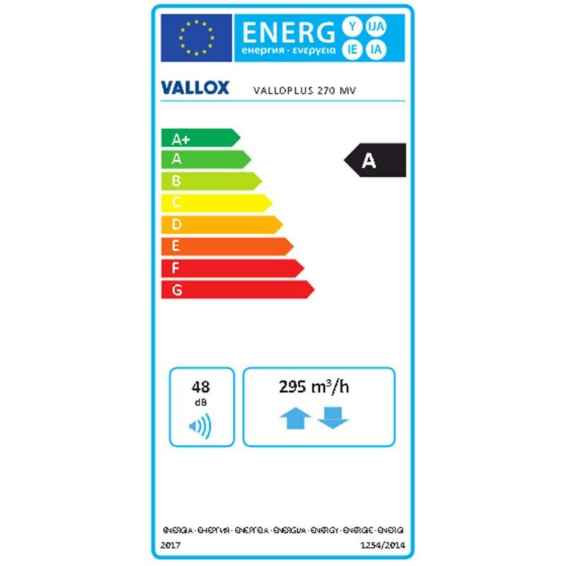 Filtre vmc double flux vallox 270 SE filtrage air intérieur maison passive