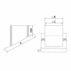 Maico SDS Dachsockel für Schrägdächer NW 180 - 500mm