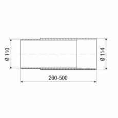 Maico WH Wandhülse ausziehbar NW 100-150mm