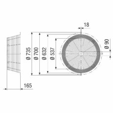 Maico SGCI Berührungsschutzgitter NW 630-1250mm