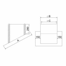 Maico SOWT Dachsockel für Well- und Trapezdächer NW 180-500mm