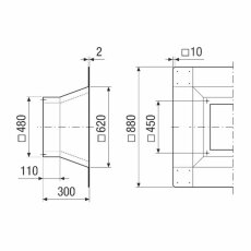 Maico SOFI Dachsockel isoliert, für Flachdächer NW 350-900mm